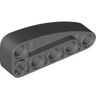 Lego rameno 2x5 písmeno D, tmavě modro šedá (6362564, 6407065)